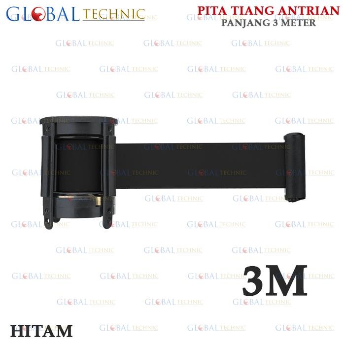 

Queue Ribbon 3M Kepala Tiang Antrian / Pita Roll Tiang Antrian - Hitam