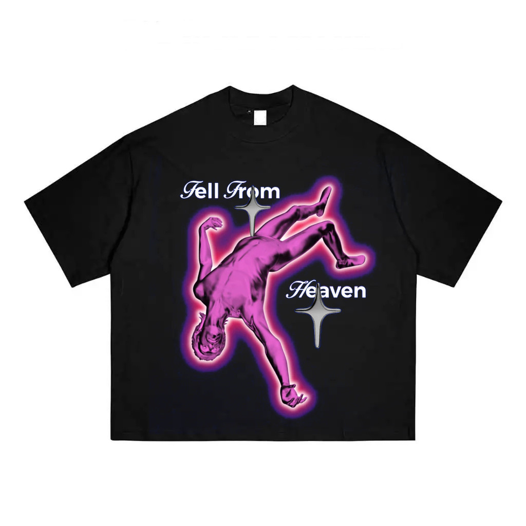 Boxy Oversize T-Shirt Blue Electric  - Fallen Angel