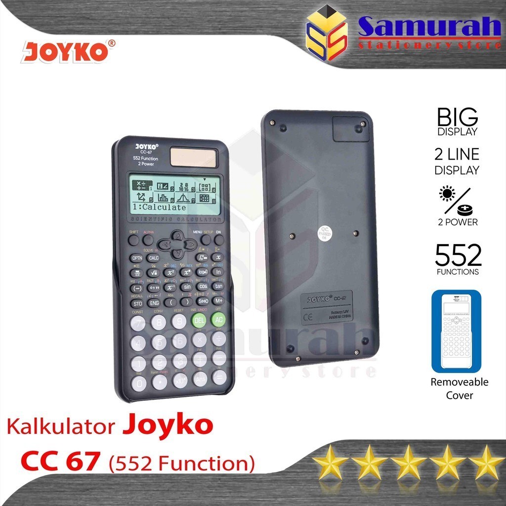 

Kalkulator Joyko CC 67 Ilmiah Rumus Fungsi / Calculator CC67 Sin Cos Tan - 552 Function / Scientific CC-67