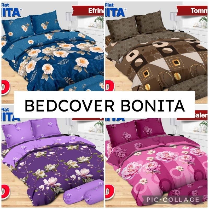 

( BISA COD )SPREI DAN BEDCOVER BONITA DISPERSE UK 180*200 CM ANTI LUNTUR