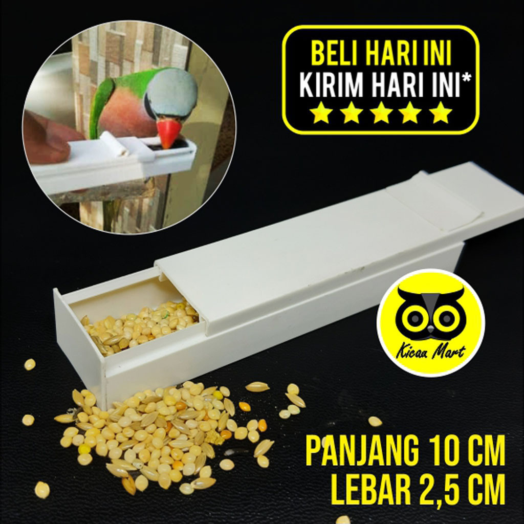 KICAU MART
 WADAH PAKAN BURUNG PARROT POINTER REWARD BOX KECIL TEMPAT MAKAN NURI PARKIT BEO LATIH HE