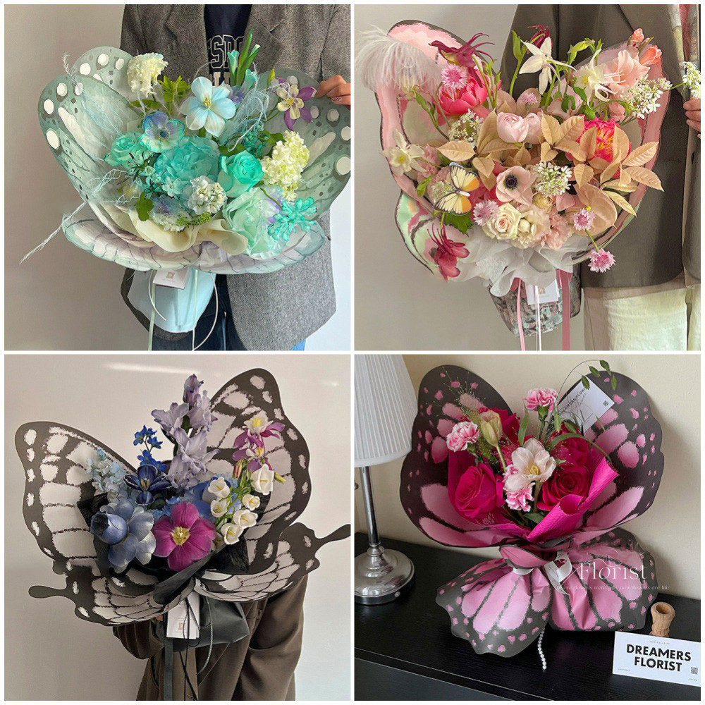 

PROMO!【READY]20PCS Karangan Bunga Kupu-kupu Bentuk Kertas Kemasan Kertas/ Kertas Buket Bunga Flower//Kertas Buket Korea Bunga FlowerREADY