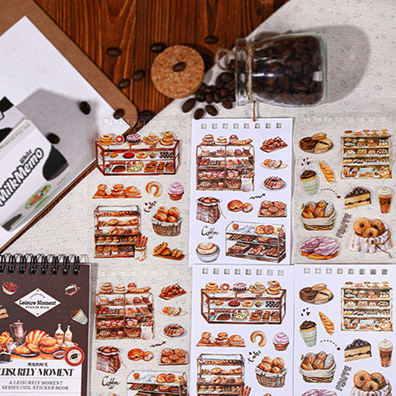 

Mr Paper, 54sheets/bag ‘A Moment of Leisure’ Series Coil Sticker Book Handbook Stickers kawaii stationery stickers aesthetic