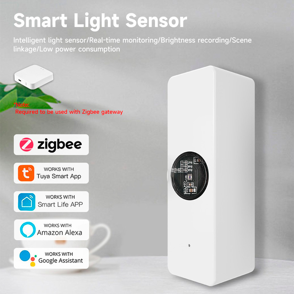Tuya ZigBee Light Sensor Luminance Sensor ZigBee Beam Sensor Smart Home Automation App Control Tuya 