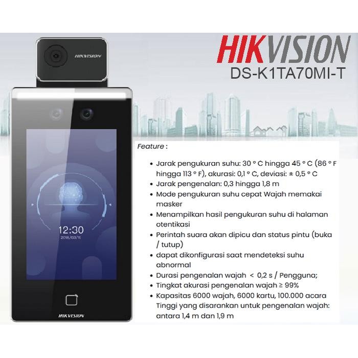 

HIKVISION DS-K1TA70MI-T Pro Face Access Terminal