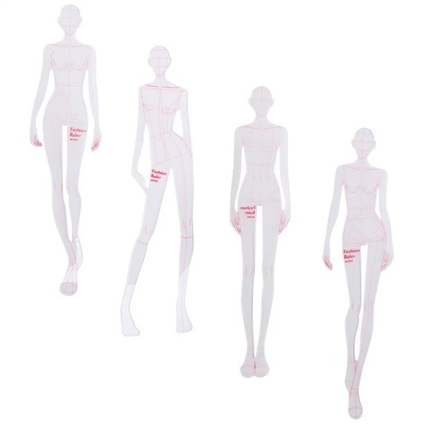 

Penggaris Fashion Figure / Fashion Sketch Ruler Untuk Desainer
