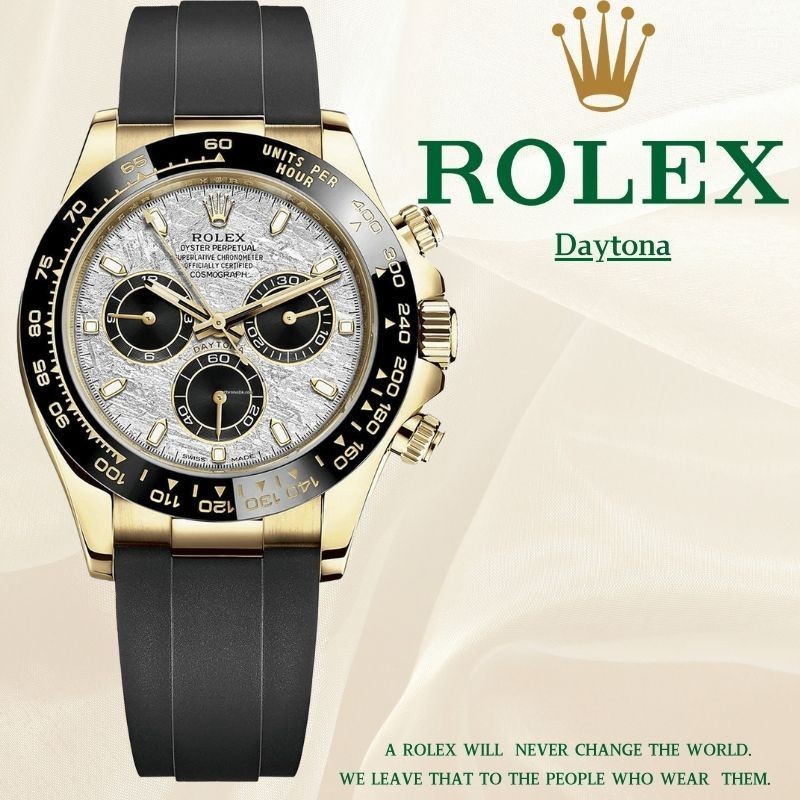 JAM TANGAN MEWAH Rolex Daytona Rolex watch Diameter 40mm 18ct gold Triplock m116518ln-0076 Automatic