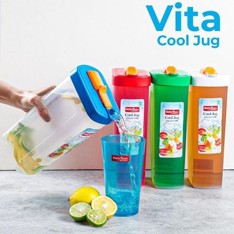Vita Cool Jug 1.7 Liter – Botol Jumbo Pitcher BASIC HOME by Lion Star Wadah Air Minum Kulkas