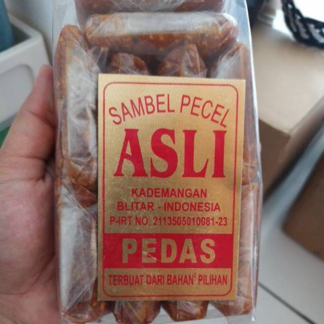 

Sambel Pecel Blitar "ASLI" Produksi Kademangan (Bumbu Kacang) Pedas 1 pack - 1 dus