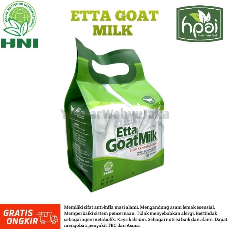 

Halal (Bisa COD) ETTA GOAT MILK Susu Kesehatan (HPAI)