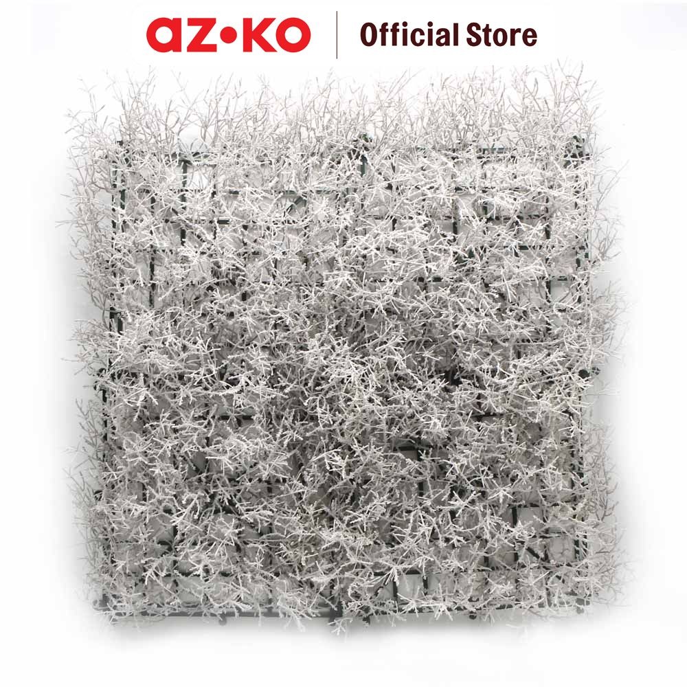 AZKO Cc grass 50x50 cm Tanaman Dinding Buatan Snowflake - Abu-Abu Tumbuhan Buatan Artificial Wall Gr