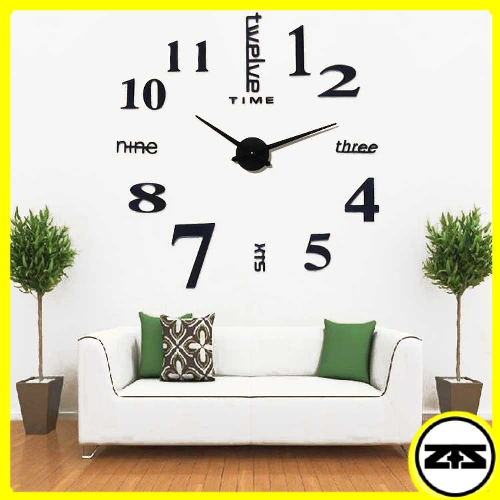 Jam Dinding Besar DIY Giant Wall Clock Quartz 120 cm - MR-101