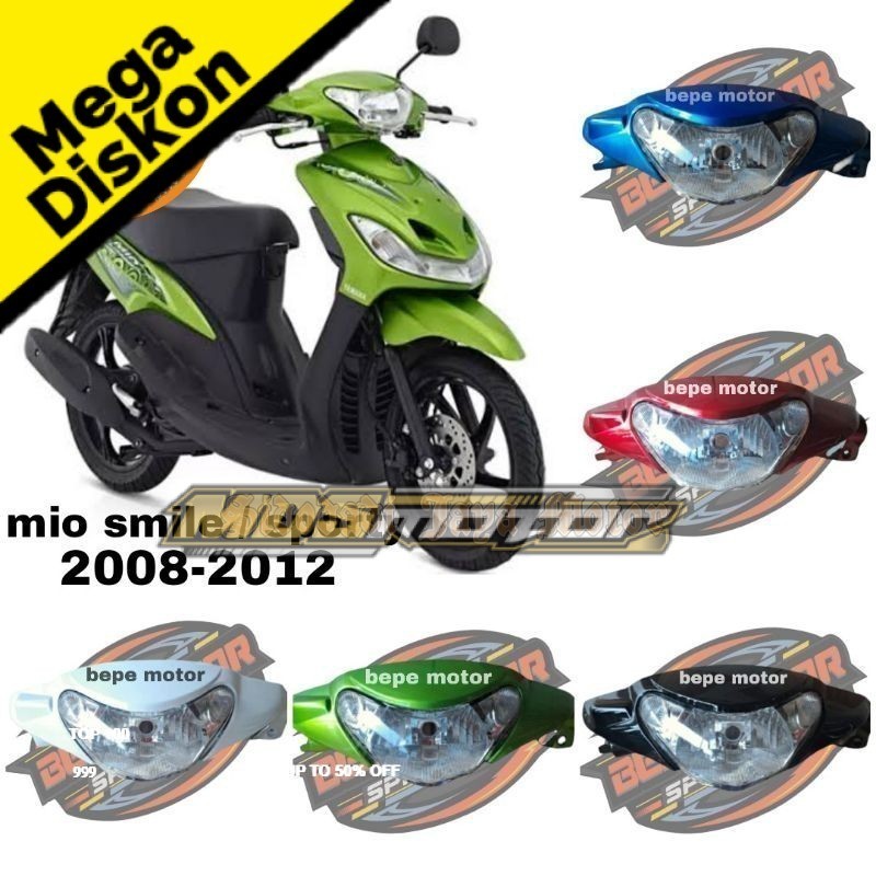 BATOK LAMPU DEPAN MOTOR YAMAHA MIO SPORTY MIO SMILE TAHUN 2009 2010 2011 2012 WARNA HITAM BIRU MERAH
