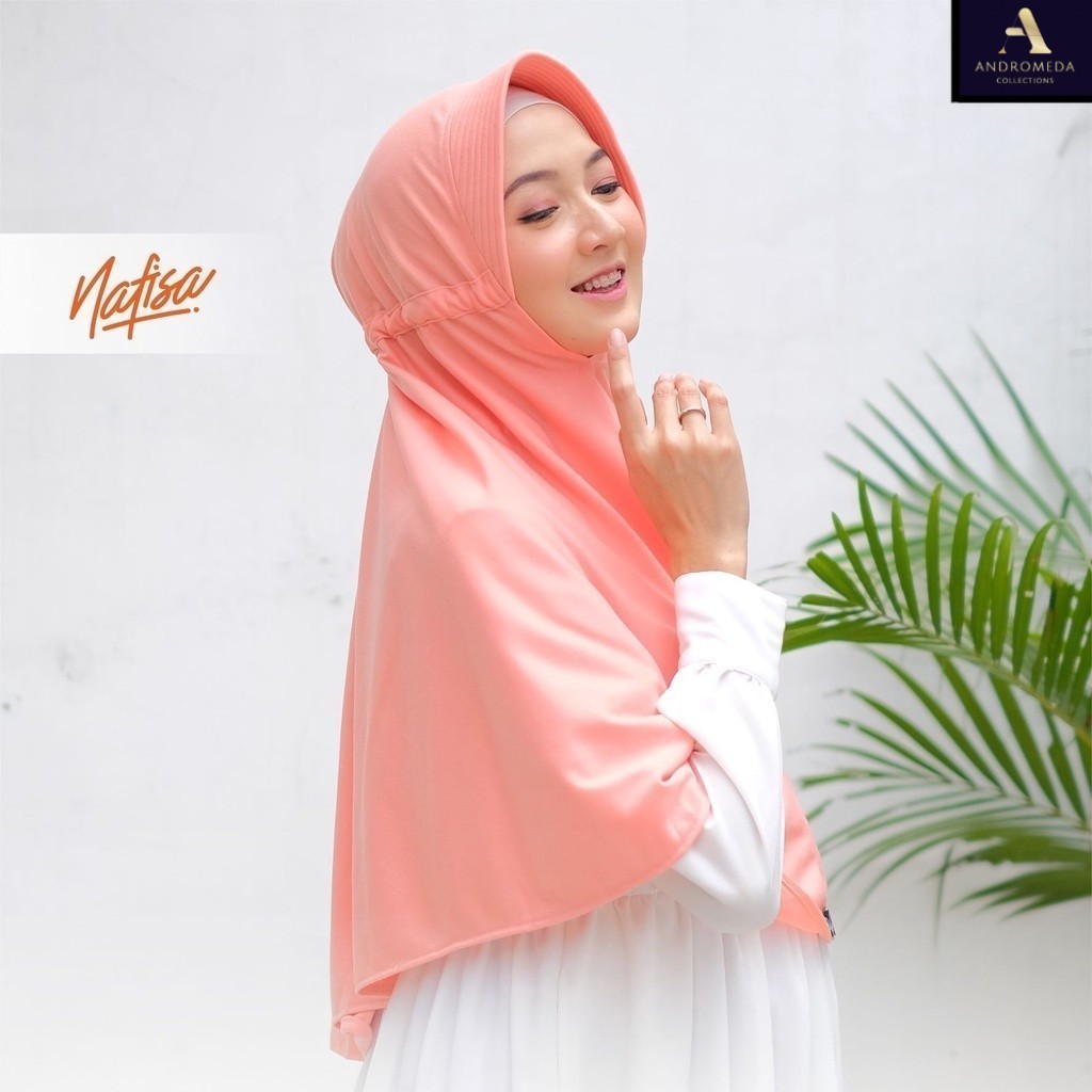 Nafisa Hijab Santai - Jilbab Instan Serut Kaos - Kerudung bergo simple
