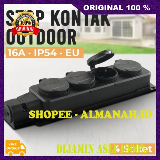 [BISA COD] Stop Kontak Outdoor Waterproof Colokan Listrik Outdoor Stop Kontak Anti Air Outdoor Stop 