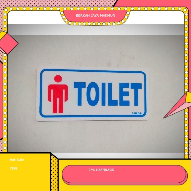 

Stiker Sign label logo Toilet sticker tulisan Toilet laki laki pria