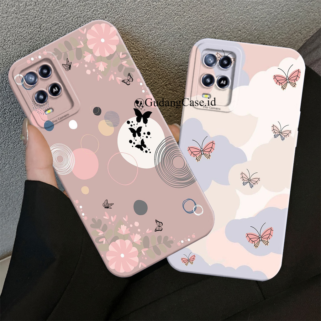 Soft Case Oppo A54 Cassing Procamera Motif Kupu-Kupu Lucuu Bumper Case