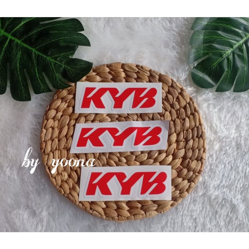 stiker KYB murah princut laminasi stiker kyb merah stiker motor