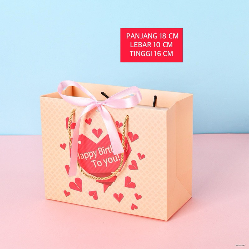 

PAPER BAG HAPPY BIRTHDAY 18 CM | HAMPERS BAG | KANTONG ULANG TAHUN
