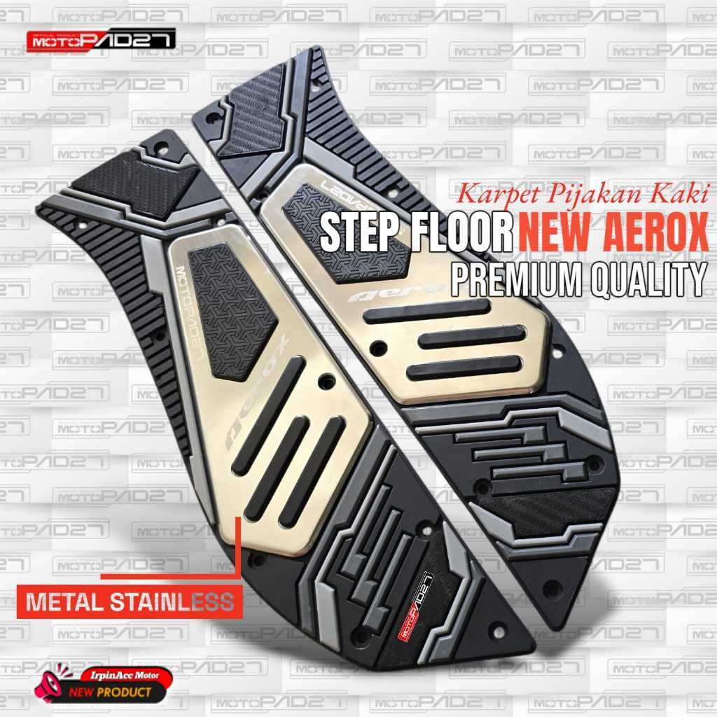 Karpet Aerox 155 Aksesoris Motor Yamaha Aerox 155 - Karpet Motor Aerox Bahan Satinless Steel - Karpe