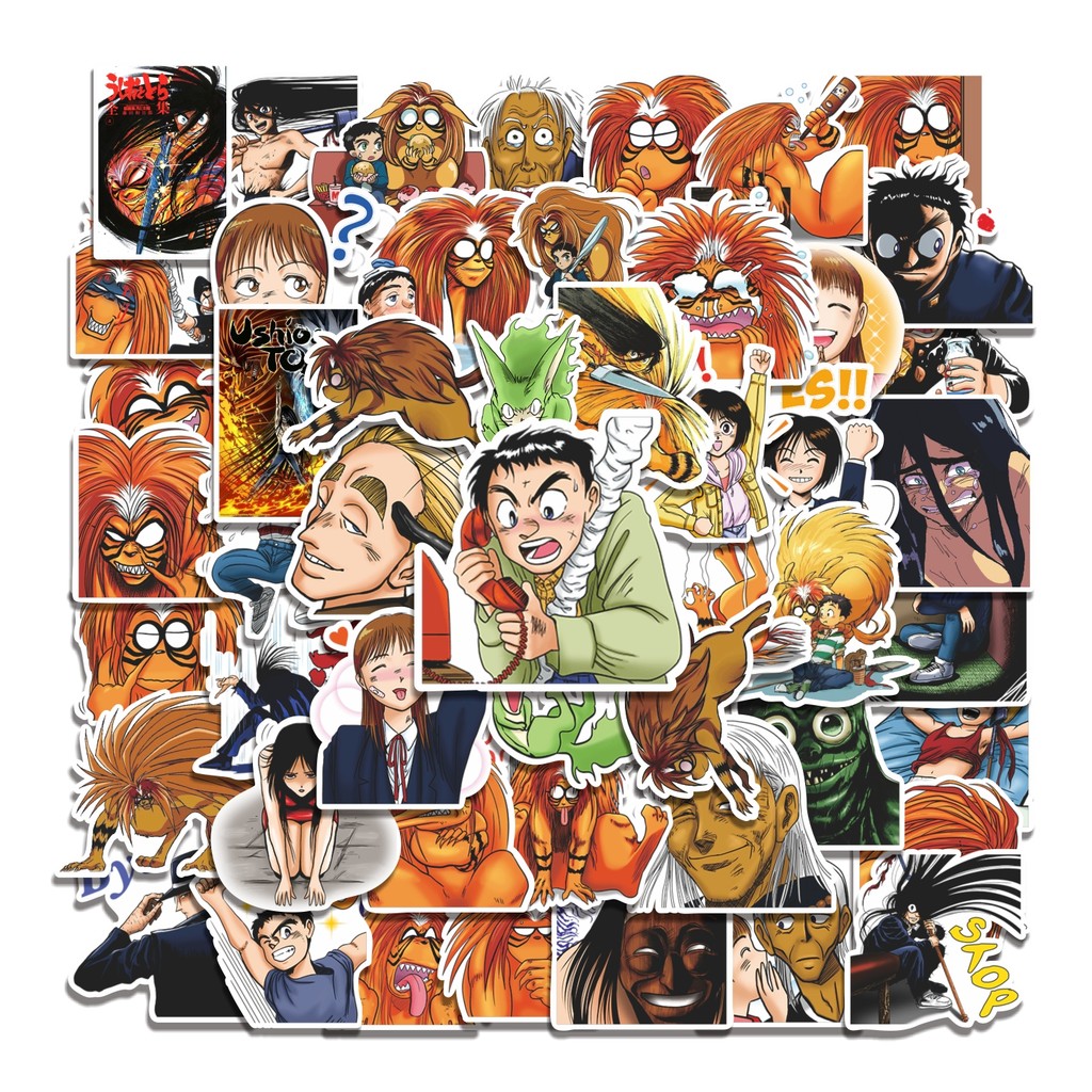 

COD 50 Pcs Stiker Ushio no Tora Anime Lucu Anti Air Untuk Dekorasi Notebook Sepeda Skateboard Handphone DIY