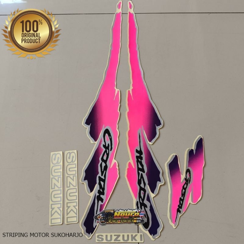 (ORI) Striping Suzuki crystal tune pink kualitas original pabrik