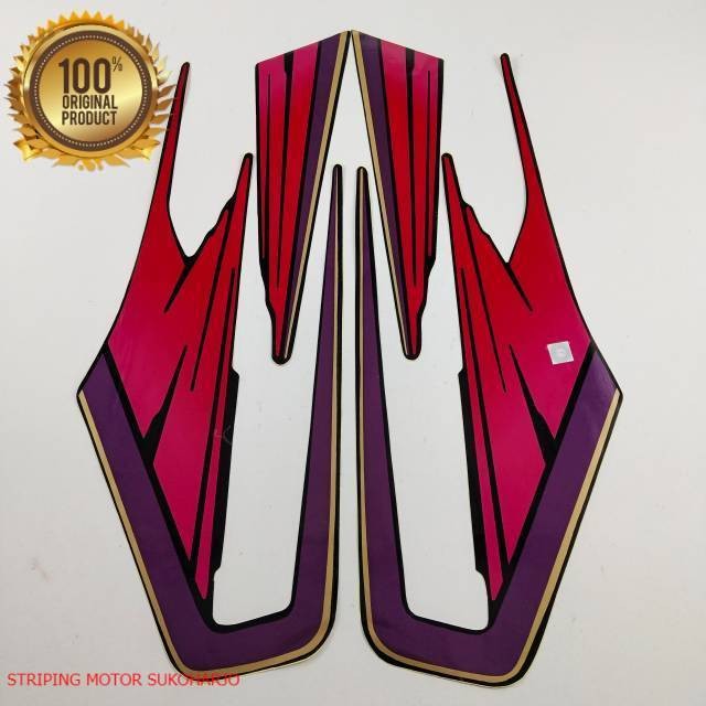 (ORI) striping list body stiker yamaha rx king 1995 full set merah kualitas original