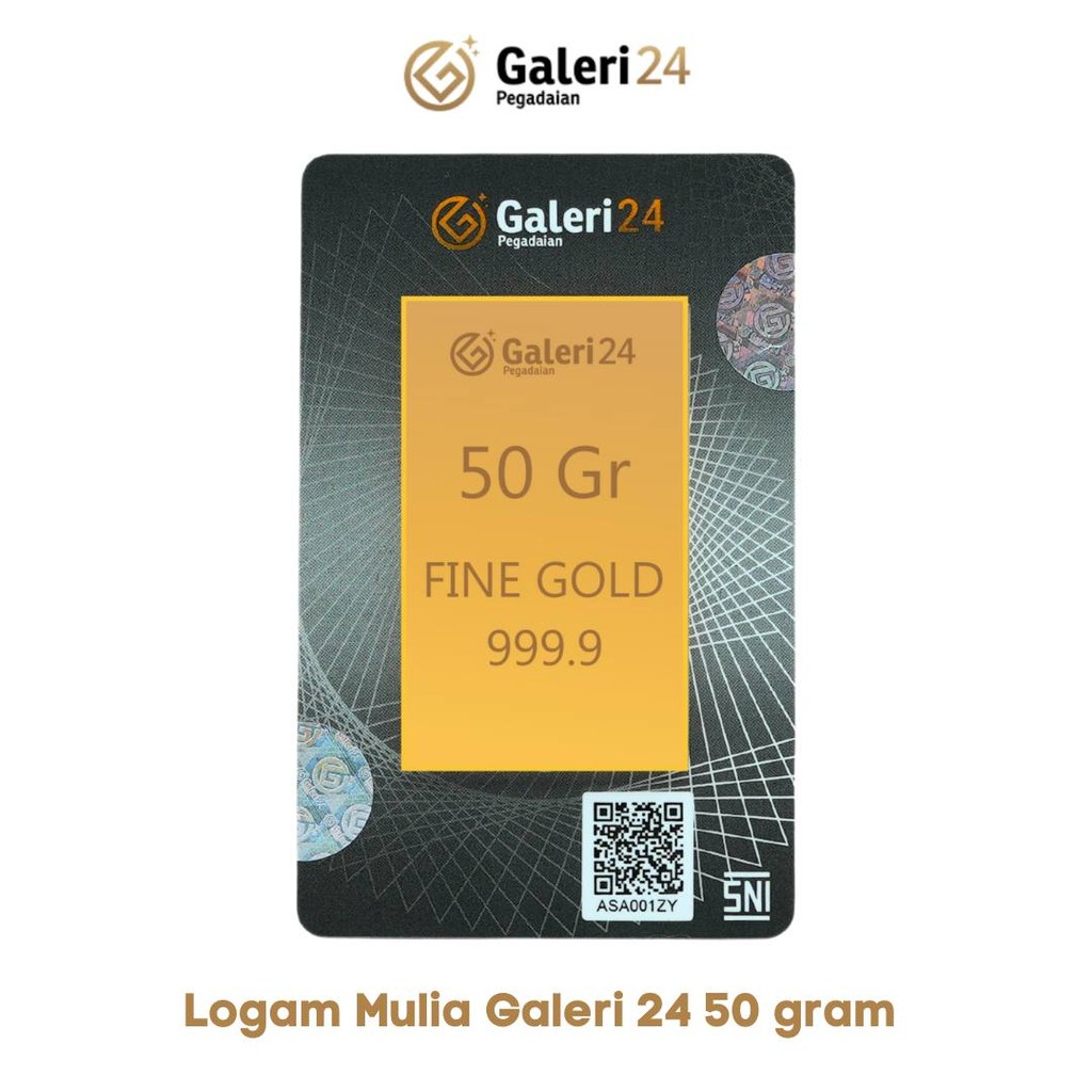 Emas Batangan Galeri 24 50 GRAM - Emas Galeri 24