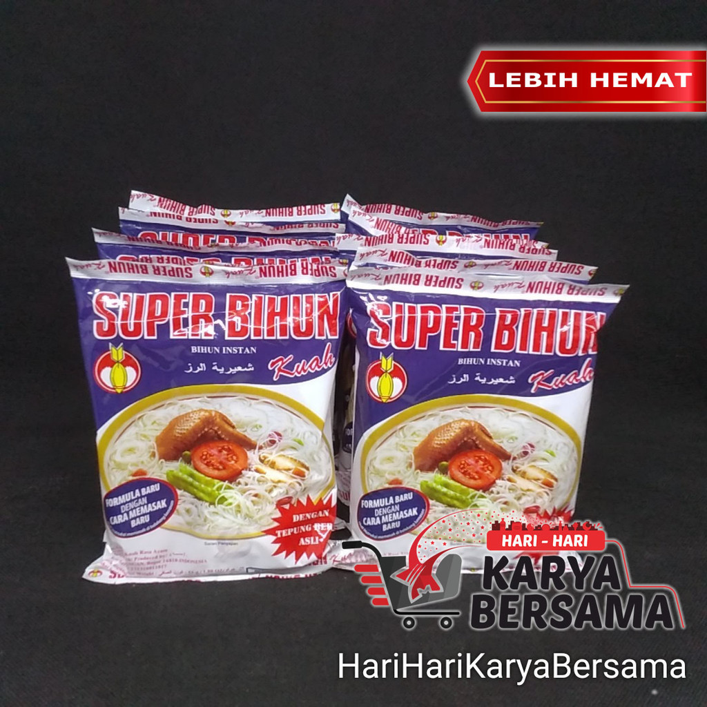 

SUPER BIHUN MIE INSTAN BIHUN KUAH PACK 10'S X 51GR