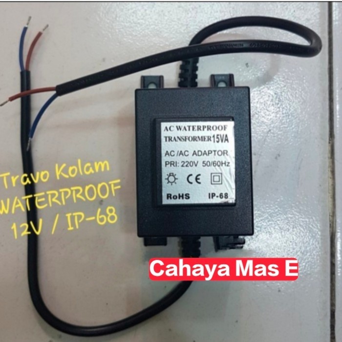 

TRAVO 12 VOLT ADAPTOR 12V LAMPU KOLAM RENANG WATERPROOF 20 WATT 20W