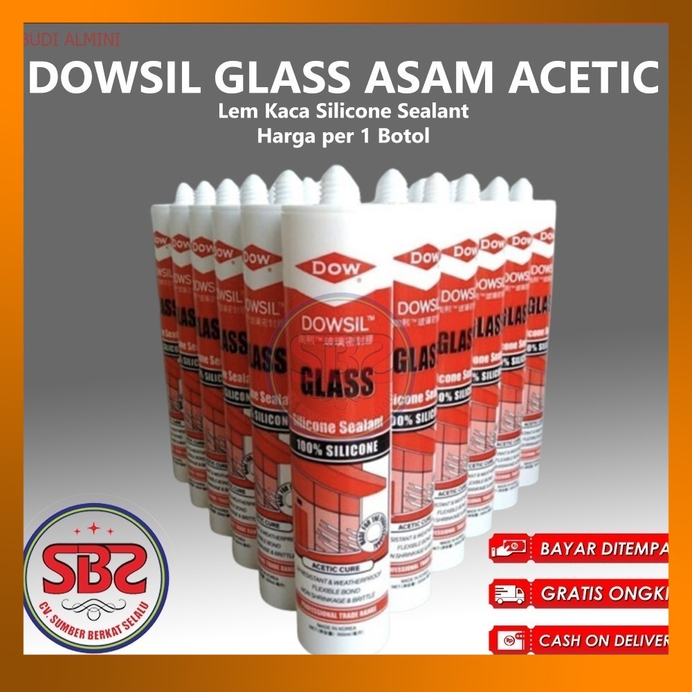 DOWSIL GLASS - Lem Kaca Silicone Sealant DOWSIL GLASS / DOWSIL ASAM ACETIC 300ml