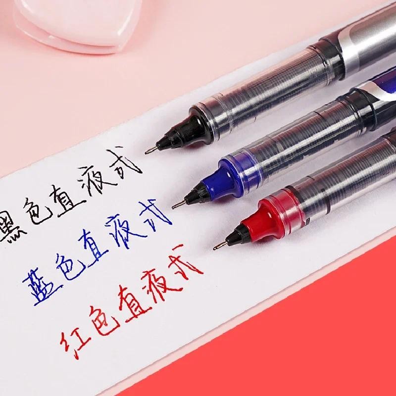 

3Pcs/set Kawaii Straight Liquid Rollerball Pen 0.5mm Large Capacity Blue/black/red Ink Gel Pen School Office Stationery Supplies