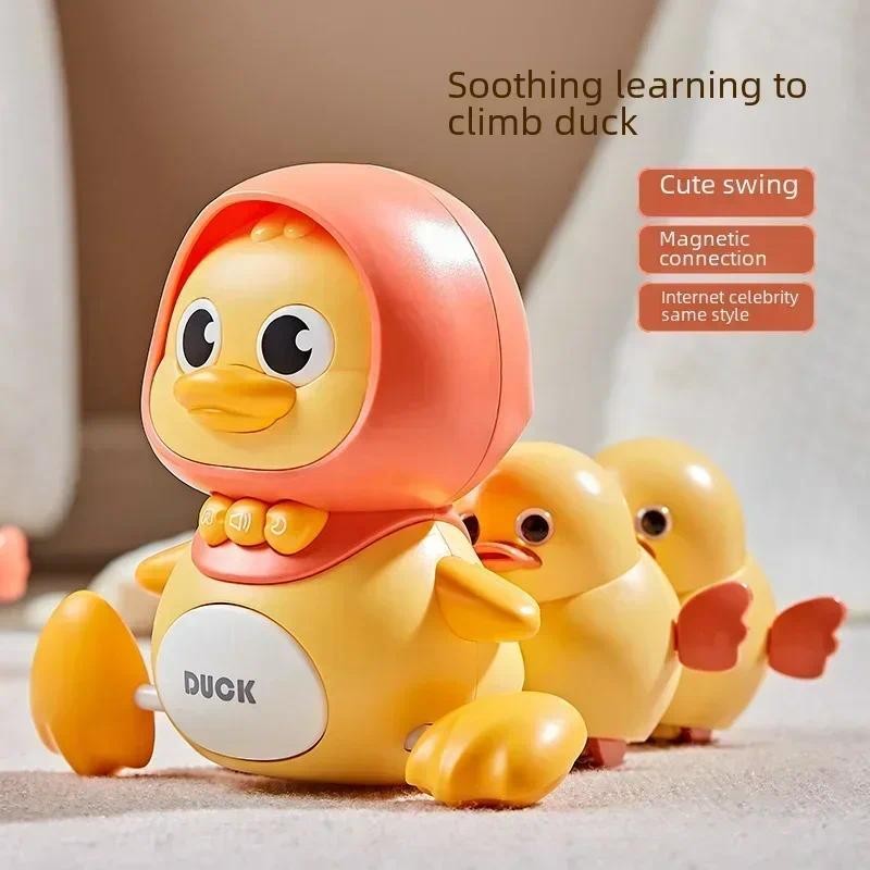 

Wobbling Duck Mom Soothing Electric Crawling Magnetic Attraction Baby Practice Toy Kids Electronic Toys Electronic Pets Тамагочи