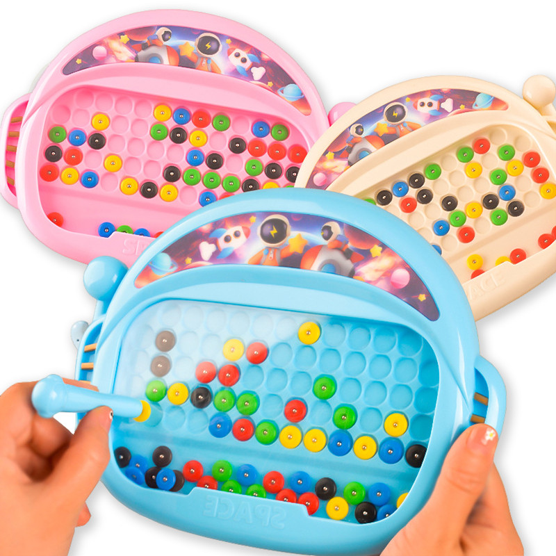 

Kids Magnetic Beads Doodle Board Drawing Toys Puzzle Pen Control Focus Training Creative Thinking Game Montessori Education Toys