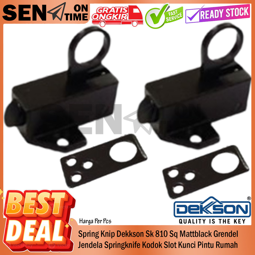 Spring Knip Dekson Sk 810 Sq Matt Black Kunci Pintu Rumah Dekkson Springknife Hitam Grendel Slot Jen