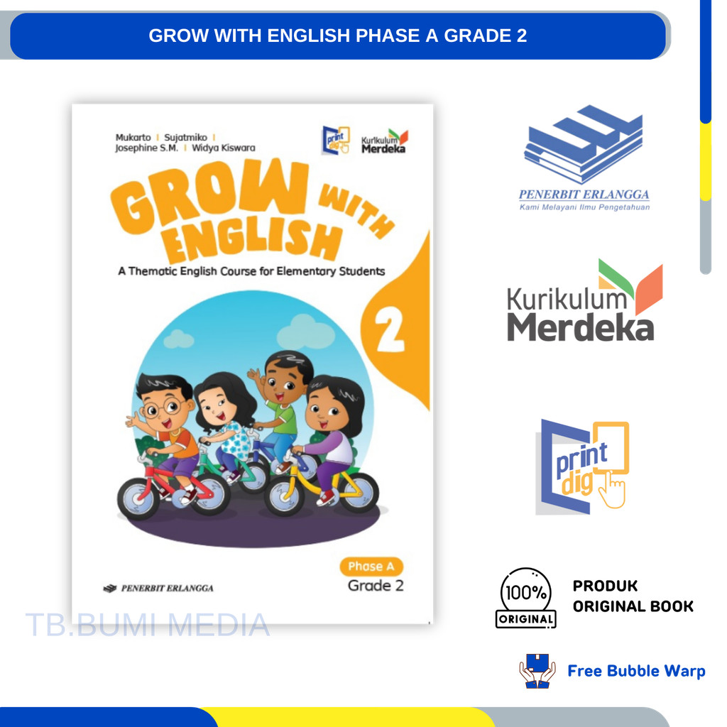 Buku BELAJAR BAHASA INGGRIS Anak Sekolah Kelas 2 SD Kurikulum Merdeka Penerbit Erlangga