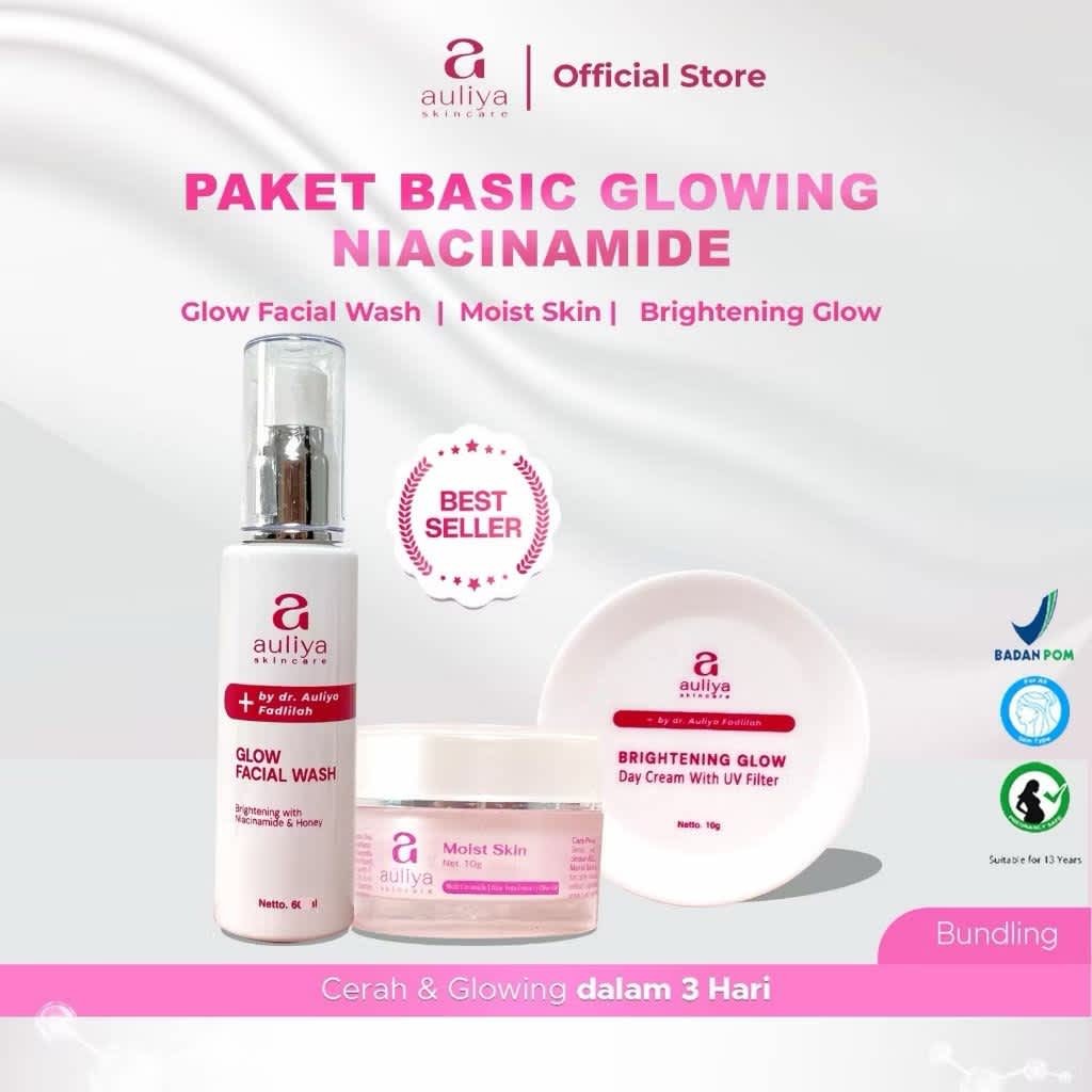 Paket Basic Glowing Niacinamide Auliya Skincare