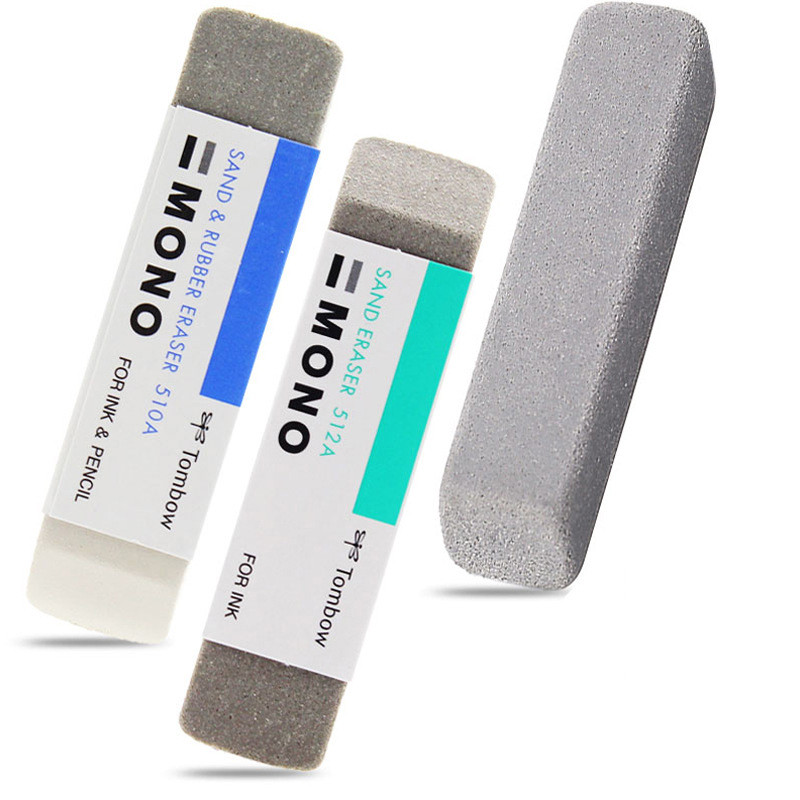 

TOMBOW Mono Eraser ES-512A/ES-510A For Sand Eraser Scrub Rubber Double Head Ink Remover highlight School Supplies Erasers