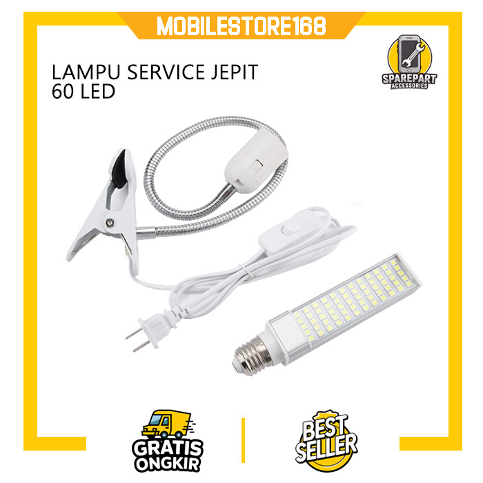 LAMPU Service Jepit 60 LED / LAMPU Service Jepit 60 LED 1 Set / Gagang LAMPU Service
