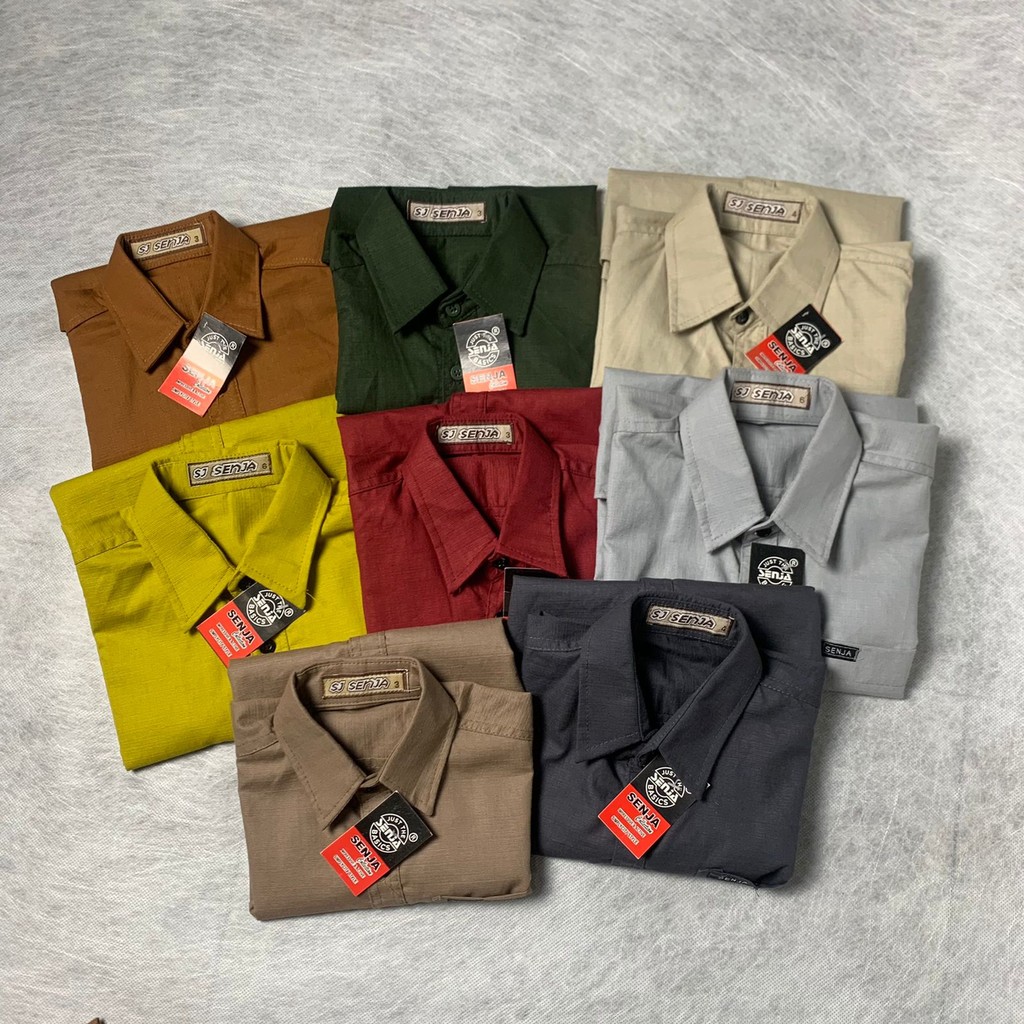 SENJA - Soft Kemeja Banyak Warna / Kemeja Anak Laki-laki Lengan Pendek Usia 1-12 Tahun / Kemeja Anak