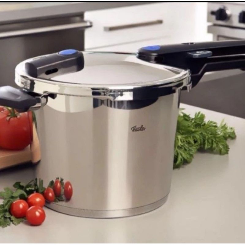 Fissler VITAQUICK 600-700-08-000/0 Panci Presto 8L Hitam Stainless Steel