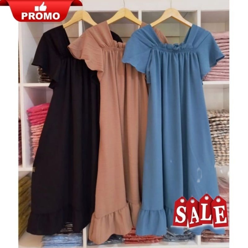 Daster Cringkel Laura Dres Fuci Cringkel Airflow Daster Termurah Viral Tiktok