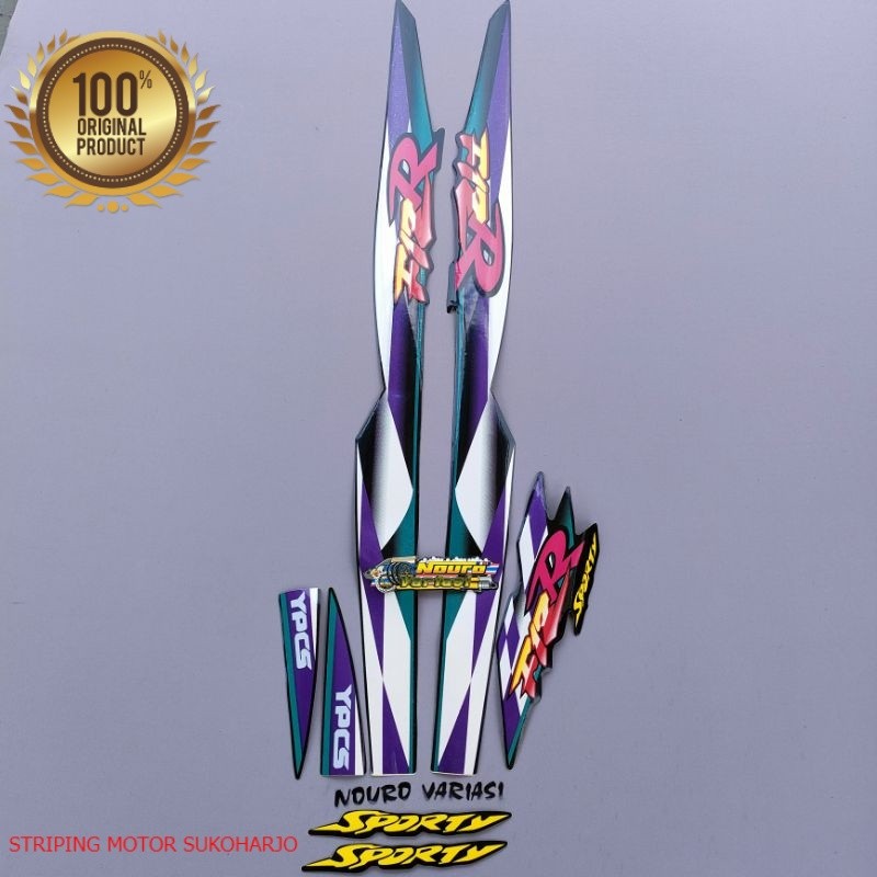(ORI) striping yamaha fizr fiz r f1 zr 1997 1998 sporty hitam full   kualitas original