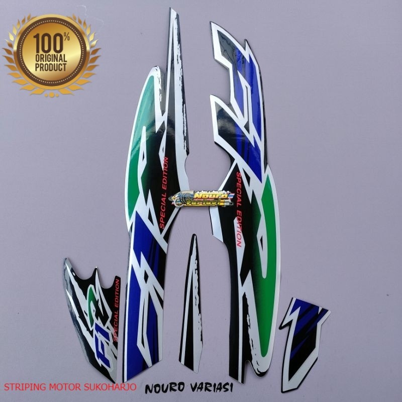 (ORI) striping yamaha fizr fiz r f1 zr 1996 hijau biru  kualitas original