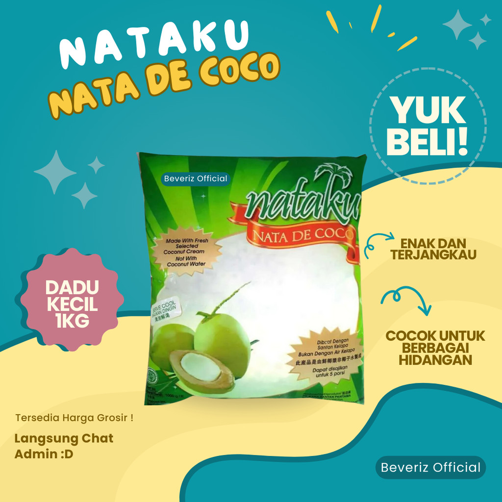 

BEVERIZ Nataku Nata De Coco Jelly 1 Kg {BISA COD} { Tersedia Harga Grosir}