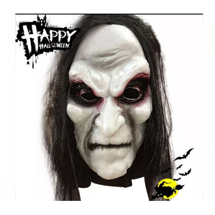 Topeng Hantu Rambut Panjang Warna Hitam-Topeng-Hantu