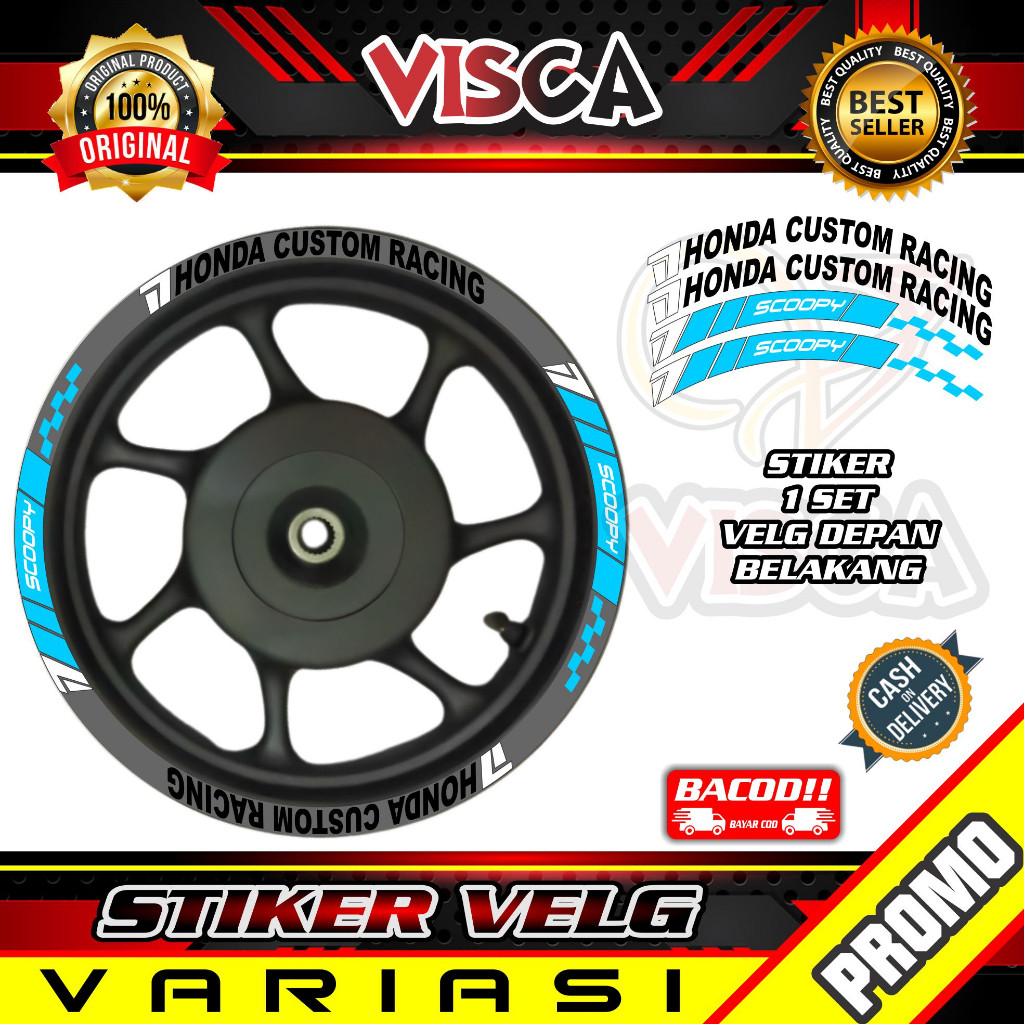 Stiker Velg List Velg Motor Stiker Velk Scoopy Ring 12 Racing