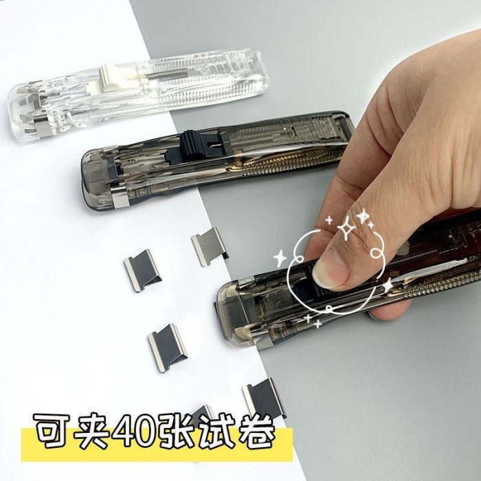 

Kliper Penjepit kertas Stapler Dorong Paper Clips Poratble Stainless Steel motif lucu