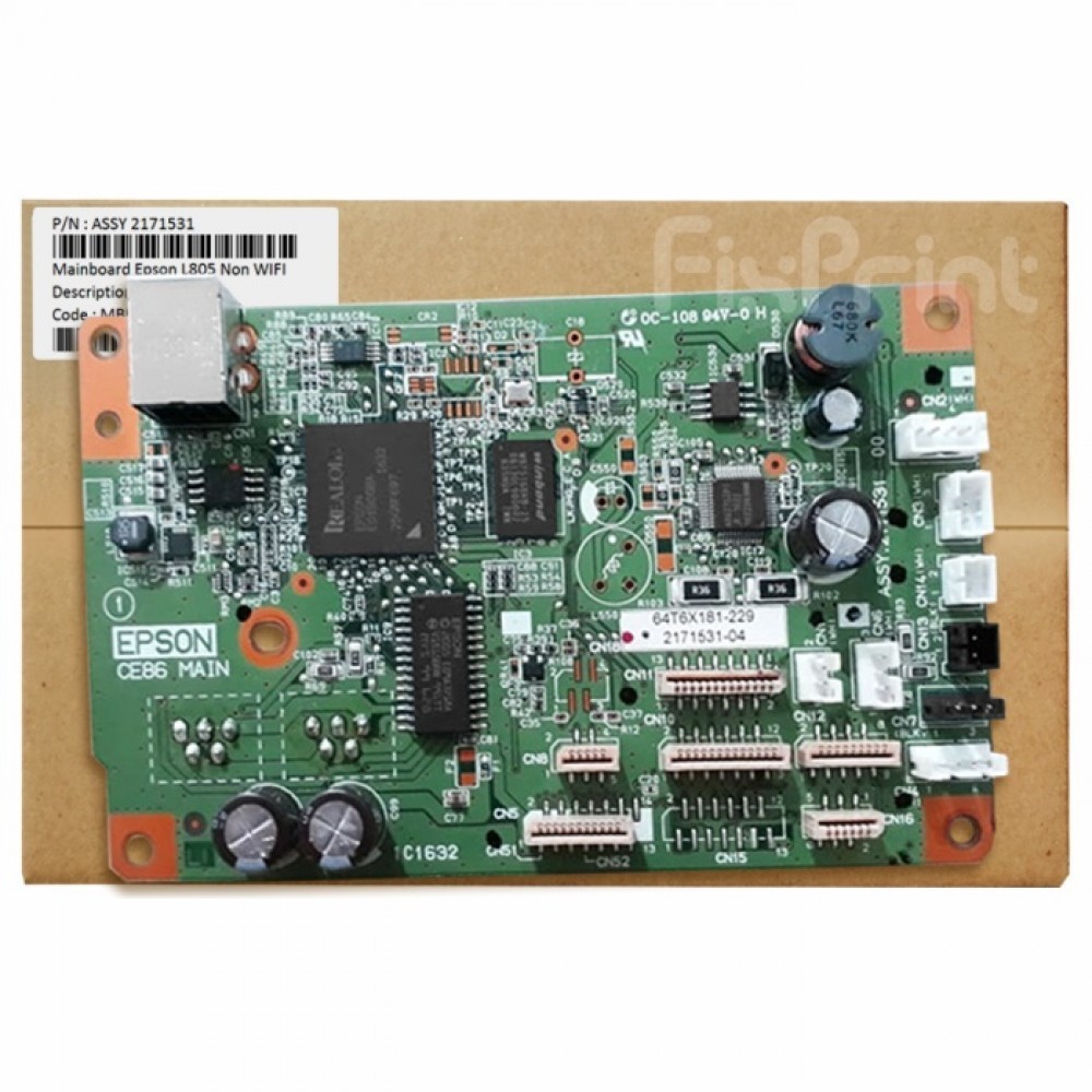 Mainboard Board Epson L805 Used, Motherboard Epson L805, Board L805 PN 217153104