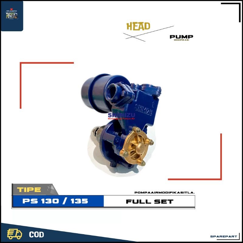 SPAREPART ALKON KEONGAN POMPA AIR SHIMIZU PS - 135 E OTOMATIS FULL SET
